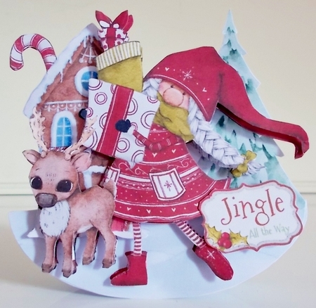 Holiday Gnomes 2 Rocker Card Mini Kit by Pam Stubley
