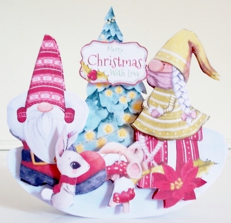 Holiday Gnomes 4 Rocker Card Mini Kit by Pam Stubley