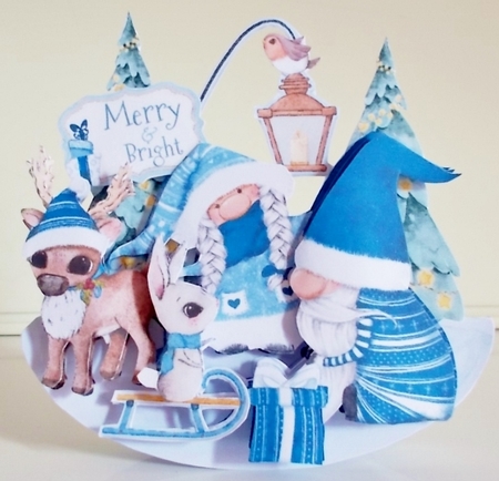 Holiday Gnomes 8 Rocker Card Mini Kit by Pam Stubley