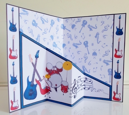 Diagonal pop-out Rock band by Pam Stubley