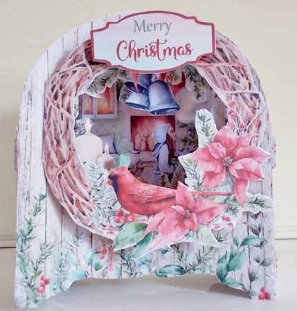 The Spirit of Christmas 1 Behind the Door Tunnel Card by Pam Stubley