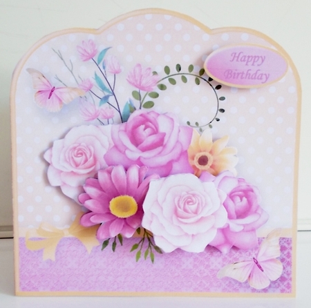 Rose Posy - Scallop Top Card Mini Kit by Pam Stubley
