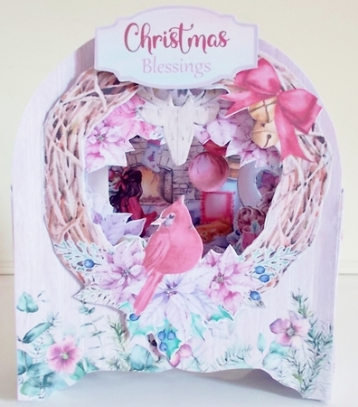 The Spirit of Christmas 3 Behind the Door Tunnel Card by Pam Stubley
