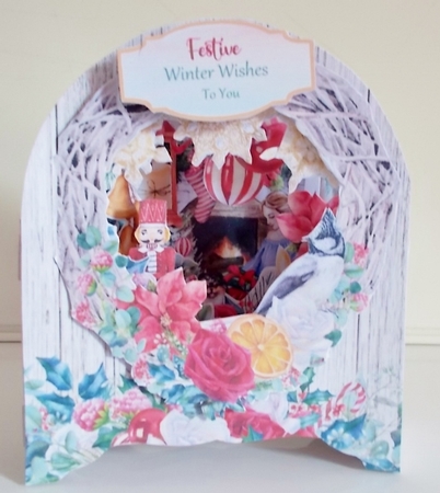 The Spirit of Christmas 4 Behind the Door Tunnel Card by Pam Stubley