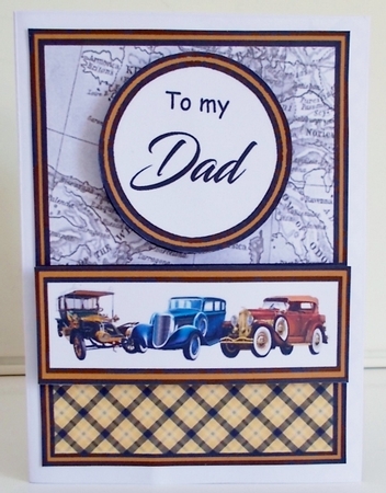 Diagonal pop-out Vintage cars by Pam Stubley