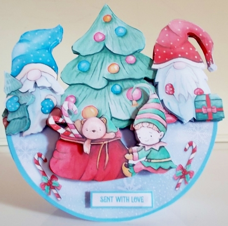 CHRISTMAS TOYS rocker card by Pam Stubley