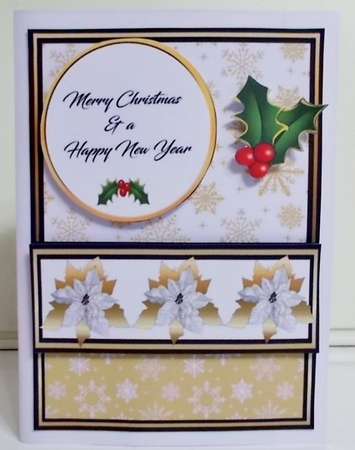 Diagonal pop-out Gold Poinsettias by Pam Stubley
