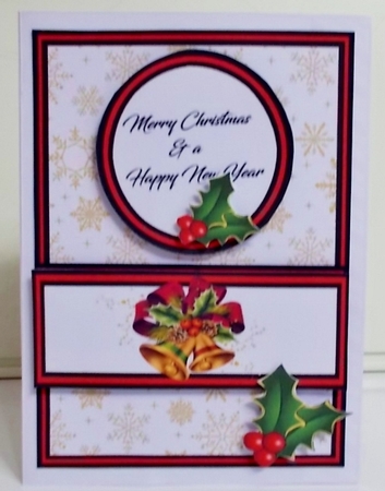 Diagonal pop-out Christmas bells by Pam Stubley