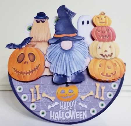 HALLOWEEN GNOME rocker card by Pam Stubley
