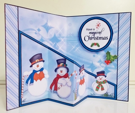 Diagonal pop-out Snowmen by Pam Stubley