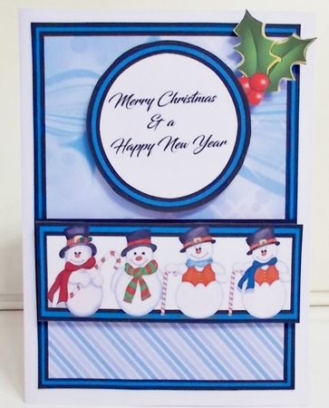 Diagonal pop-out Snowmen by Pam Stubley
