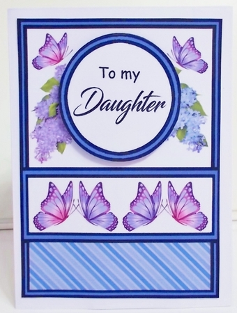 Diagonal pop-out Lilacs & butterflies by Pam Stubley