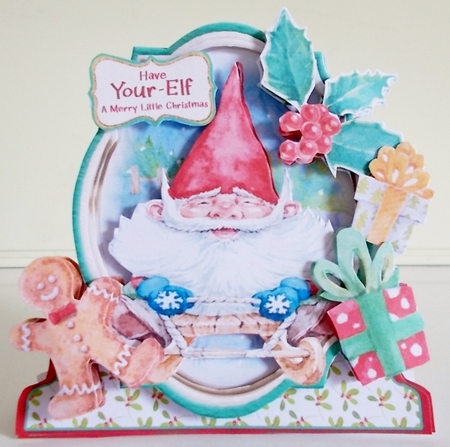 Elf & Safety at Work 1 Shaped 6x6 Card & Envelope Kit by Pam Stubley