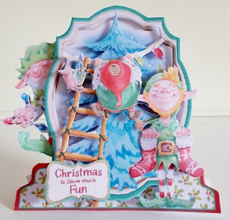 Elf & Safety at Work 3 Shaped 6x6 Card & Envelope Kit by Pam Stubley