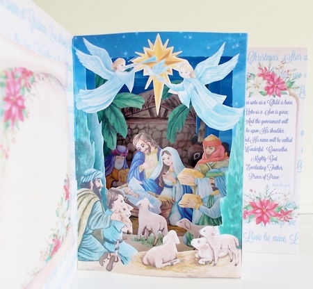 Love Came Down At Christmas  Storybook Pop Up Tunnel Card & Envelope Kit by Pam Stubley