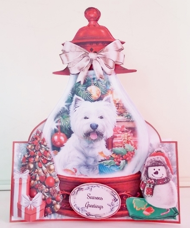 Cute Christmas Lantern 03 Shaped Mini Page Kit by Pam Stubley