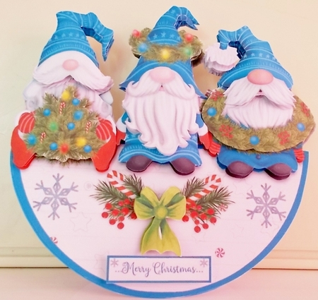 BLUE CHRISTMAS - ROCKER CARD by Pam Stubley