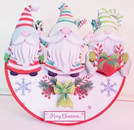 CANDY CANE GNOMES - ROCKER CARD by Pam Stubley