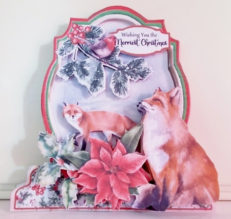 Festive Winter 1B Shaped 6x6 Card & Envelope Kit by Pam Stubley