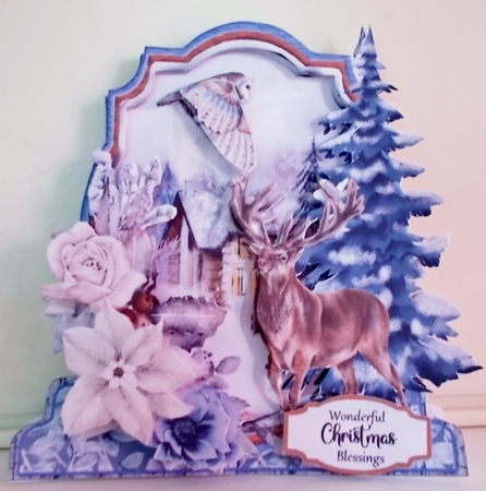 Festive Winter 2A Shaped 6x6 Card & Envelope Kit by Pam Stubley