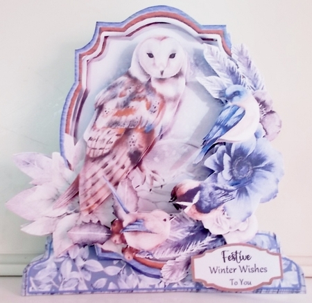 Festive Winter 2D Shaped 6x6 Card & Envelope Kit by Pam Stubley