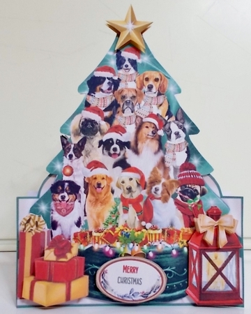 A Pawfect Christmas Tree 02 Shaped Mini Page Kit  by Pam Stubley