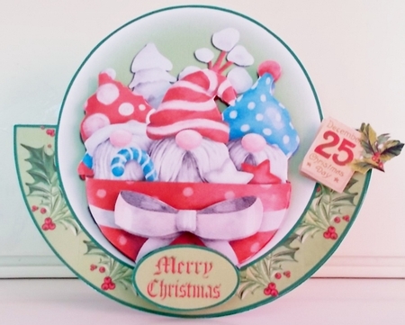 Wobble Card Mini Kit # 19- Xmas Gnomes by Pam Stubley