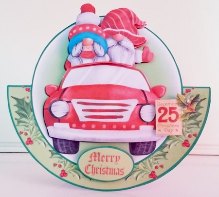 Wobble Card Mini Kit # 20- Xmas Gnomes by Pam Stubley