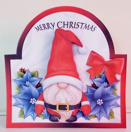 Shaped Card Christmas Gnome Mini  Kit by Pam Stubley
