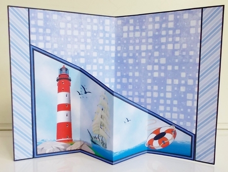 Diagonal pop-out All at sea by Pam Stubley
