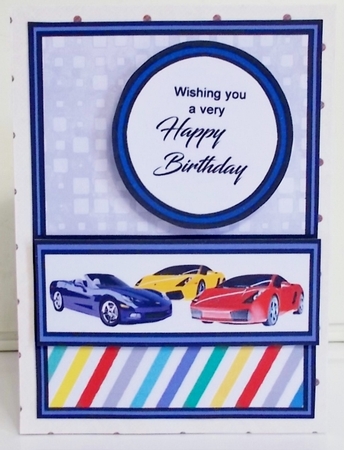 Diagonal pop-out Fast cars by Pam Stubley