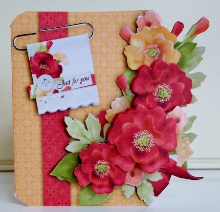 Poppies 3D Decoupage Shaped Card with Insert and Envelope Featured Gallery Photo