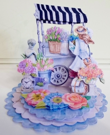 Vintage Flower Market 3 Triple Easel Card Kit by Pam Stubley