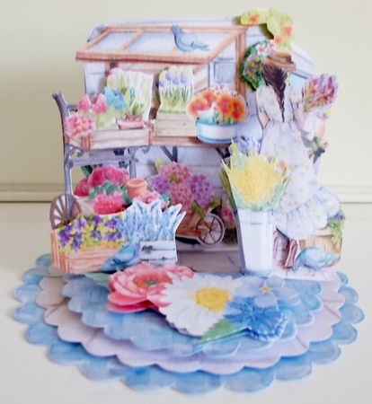 Vintage Flower Market 4 Triple Easel Card Kit by Pam Stubley