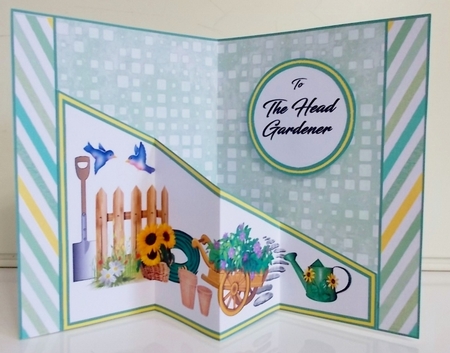Diagonal pop-out Head gardener by Pam Stubley