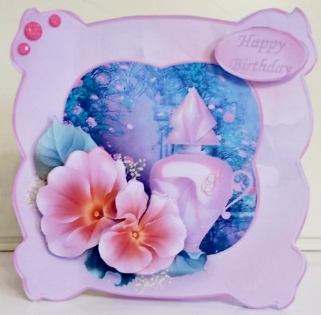 Perfume and Flowers - Shaped Card Mini Kit by Pam Stubley