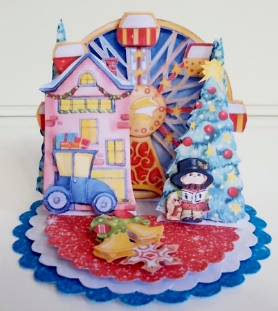 Weihnachtsmarkt (Christmas Market) 1 Triple Easel Card Kit by Pam Stubley