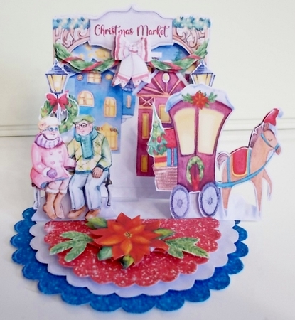 Weihnachtsmarkt (Christmas Market) 4  Triple Easel Card Kit by Pam Stubley