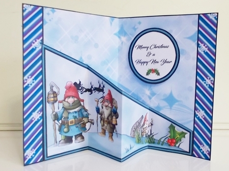 Diagonal pop-out Frosty friends by Pam Stubley