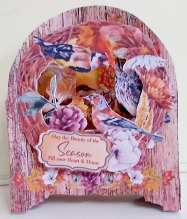 Autumn Splendour 2 Behind the Door Tunnel Card by Pam Stubley