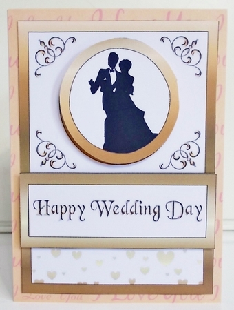 Diagonal pop-out Wedding day by Pam Stubley