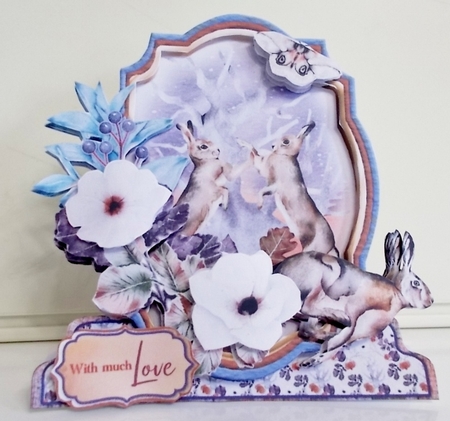Autumn Splendour 1C Shaped 6x6 Card & Envelope Kit by Pam Stubley