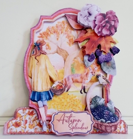 Autumn Splendour 2C Shaped 6x6 Card & Envelope Kit by Pam Stubley