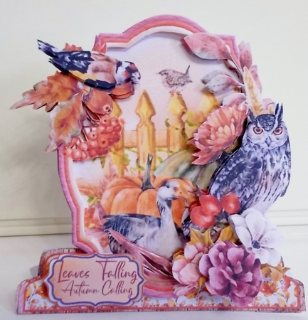 Autumn Splendour 2D Shaped 6x6 Card & Envelope Kit by Pam Stubley