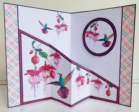 Diagonal pop-out Humming bird by Pam Stubley