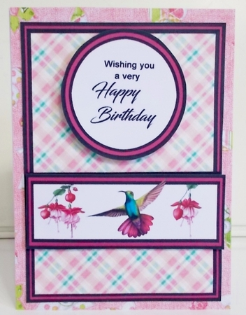 Diagonal pop-out Humming bird by Pam Stubley