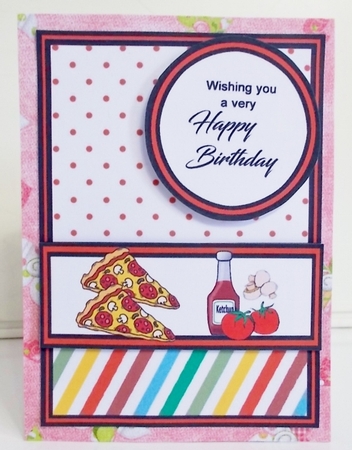 Diagonal pop-out Pizza chef by Pam Stubley