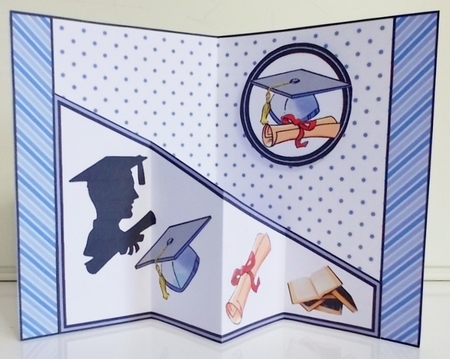 Diagonal pop-out Graduation Male by Pam Stubley