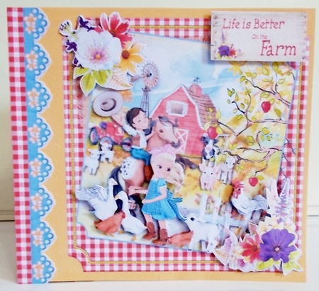 Life is Better on the Farm  Storybook Pop Up Tunnel Card & Envelope Kit by Pam Stubley