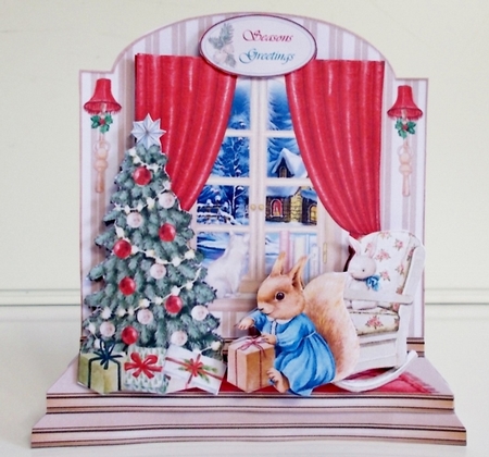 Cozy Christmas Room With A View 04 Shaped Mini Page Kit  by Pam Stubley